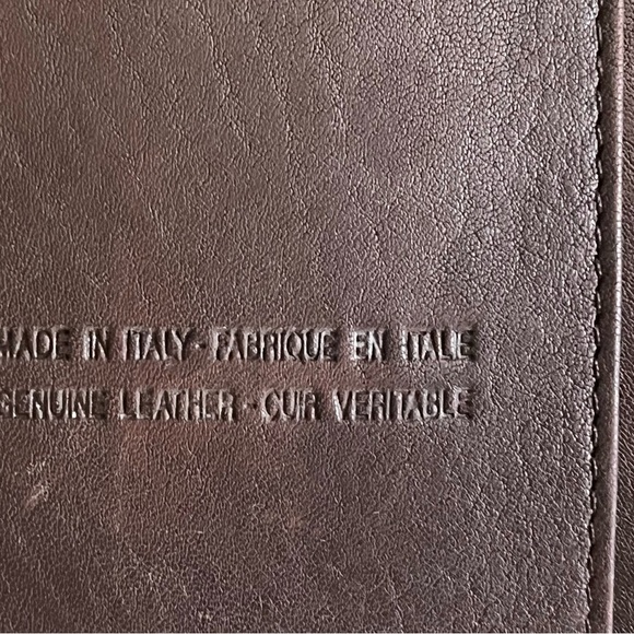 VTG Valentina Brown Leather Wallet with Gold Accent EUC. - Picture 9 of 16